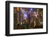 Hong Kong Island skyscrapers illuminated at night, Hong Kong, China, Asia-Fraser Hall-Framed Photographic Print