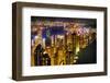 Hong Kong Night Skyline-George Oze-Framed Photographic Print