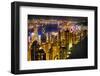 Hong Kong Night Skyline-George Oze-Framed Photographic Print