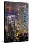 Hong Kong Night-Charles Bowman-Stretched Canvas