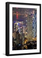 Hong Kong Night-Charles Bowman-Framed Premium Photographic Print