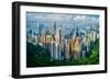 Hong Kong on a summer afternoon seen from Victoria Peak, Hong Kong, China, Asia-Logan Brown-Framed Photographic Print