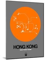 Hong Kong Orange Subway Map-NaxArt-Mounted Art Print