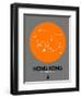 Hong Kong Orange Subway Map-NaxArt-Framed Art Print