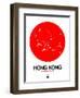 Hong Kong Red Subway Map-NaxArt-Framed Art Print