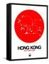 Hong Kong Red Subway Map-NaxArt-Framed Stretched Canvas