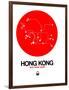 Hong Kong Red Subway Map-NaxArt-Framed Art Print