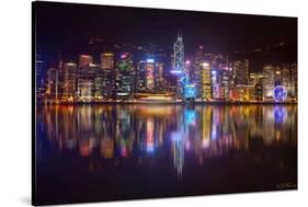 Hong Kong Skyline 2014-Ben Heine-Stretched Canvas