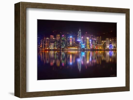Hong Kong Skyline 2014-Ben Heine-Framed Photographic Print