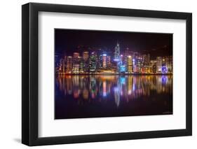 Hong Kong Skyline 2014-Ben Heine-Framed Photographic Print