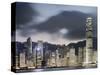 Hong Kong Skyline and financial district at dusk-Martin Puddy-Stretched Canvas