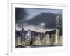 Hong Kong Skyline and financial district at dusk-Martin Puddy-Framed Photographic Print