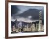 Hong Kong Skyline and financial district at dusk-Martin Puddy-Framed Photographic Print