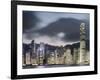 Hong Kong Skyline and financial district at dusk-Martin Puddy-Framed Photographic Print