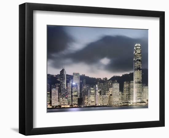 Hong Kong Skyline and financial district at dusk-Martin Puddy-Framed Photographic Print