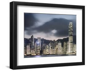 Hong Kong Skyline and financial district at dusk-Martin Puddy-Framed Photographic Print