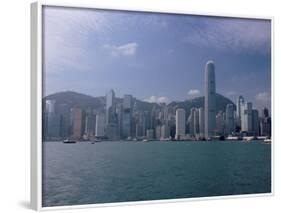 Hong Kong Skyline and Victoria Harbour, Hong Kong, China-Amanda Hall-Framed Photographic Print