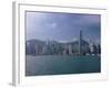 Hong Kong Skyline and Victoria Harbour, Hong Kong, China-Amanda Hall-Framed Photographic Print