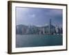 Hong Kong Skyline and Victoria Harbour, Hong Kong, China-Amanda Hall-Framed Photographic Print