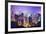 Hong Kong Skyline at Night-null-Framed Art Print