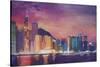 Hong Kong Skyline at Night-Markus Bleichner-Stretched Canvas