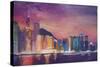 Hong Kong Skyline at Night-Markus Bleichner-Stretched Canvas