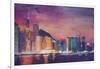 Hong Kong Skyline at Night-Markus Bleichner-Framed Art Print