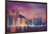 Hong Kong Skyline at Night-Markus Bleichner-Framed Art Print