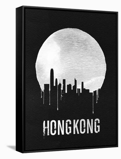 Hong Kong Skyline Black-null-Framed Stretched Canvas