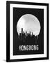 Hong Kong Skyline Black-null-Framed Art Print