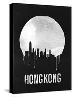 Hong Kong Skyline Black-null-Stretched Canvas