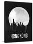 Hong Kong Skyline Black-null-Stretched Canvas