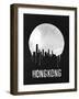 Hong Kong Skyline Black-null-Framed Art Print