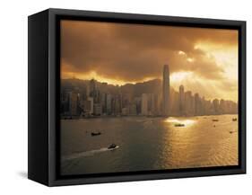 Hong Kong Skyline from Kowloon, China-Jon Arnold-Framed Stretched Canvas
