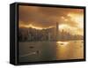 Hong Kong Skyline from Kowloon, China-Jon Arnold-Framed Stretched Canvas