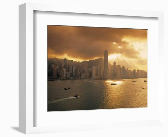 Hong Kong Skyline from Kowloon, China-Jon Arnold-Framed Photographic Print