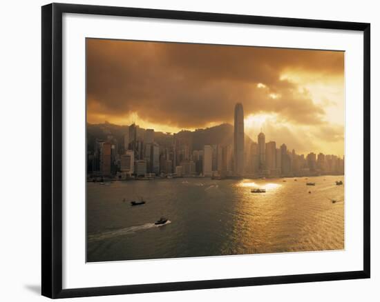 Hong Kong Skyline from Kowloon, China-Jon Arnold-Framed Photographic Print