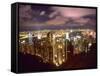 Hong Kong Skyline from Victoria Mountain, China-Bill Bachmann-Framed Stretched Canvas