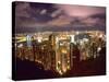 Hong Kong Skyline from Victoria Mountain, China-Bill Bachmann-Stretched Canvas