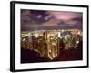 Hong Kong Skyline from Victoria Mountain, China-Bill Bachmann-Framed Photographic Print