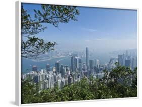 Hong Kong Skyline from Victoria Peak, Hong Kong, China-Amanda Hall-Framed Photographic Print