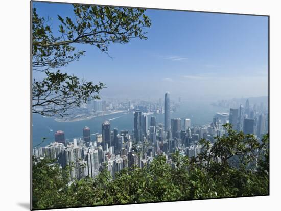 Hong Kong Skyline from Victoria Peak, Hong Kong, China-Amanda Hall-Mounted Photographic Print