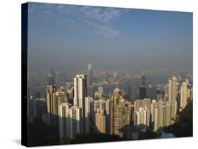 Hong Kong Skyline from Victoria Peak, Hong Kong, China-Amanda Hall-Stretched Canvas