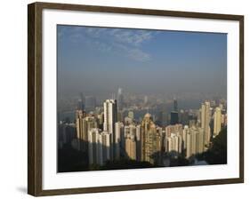 Hong Kong Skyline from Victoria Peak, Hong Kong, China-Amanda Hall-Framed Photographic Print