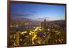 Hong Kong skyline just before sunrise looking from Hong Kong Island across Victoria Harbour to Kowl-Fraser Hall-Framed Photographic Print