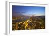 Hong Kong skyline just before sunrise looking from Hong Kong Island across Victoria Harbour to Kowl-Fraser Hall-Framed Photographic Print