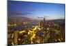 Hong Kong skyline just before sunrise looking from Hong Kong Island across Victoria Harbour to Kowl-Fraser Hall-Mounted Photographic Print