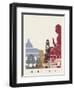 Hong Kong Skyline Poster-paulrommer-Framed Art Print