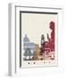 Hong Kong Skyline Poster-paulrommer-Framed Art Print