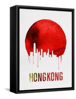 Hong Kong Skyline Red-null-Framed Stretched Canvas